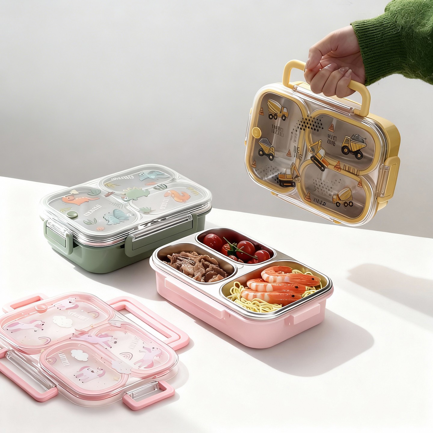 Meal Prep Bowl - صندوق غداء للأطفال بتصميم كرتوني سعة