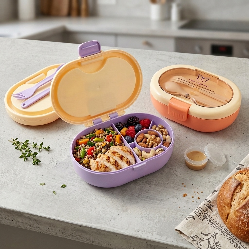 علبة غداء بلاستيكية مانعة للتس - مراجعة Meal Prep Or Prep Meal وسعره